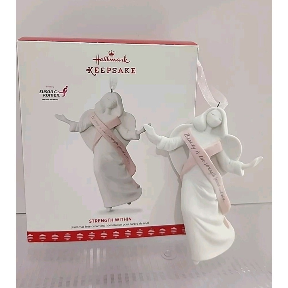 Hallmark Keepsake Strength Within Angel Ornament Susan G Komen 2017 QG01315